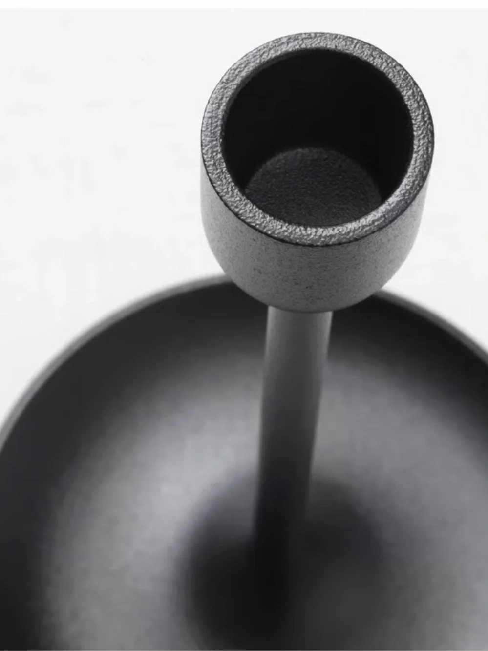 IKEA ULLTALIG Black Matte Metal Candleholder Trio
